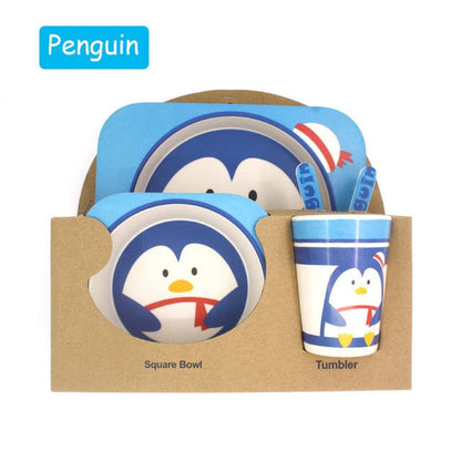 5pcs/set Baby Bamboo Tableware eprolo