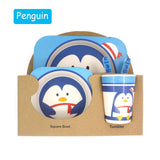 5pcs/set Baby Bamboo Tableware eprolo