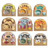 5pcs/set Baby Bamboo Tableware eprolo