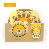 5pcs/set Baby Bamboo Tableware eprolo