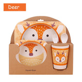 5pcs/set Baby Bamboo Tableware eprolo