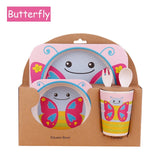 5pcs/set Baby Bamboo Tableware eprolo