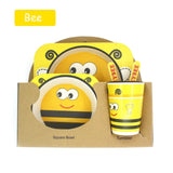 5pcs/set Baby Bamboo Tableware eprolo