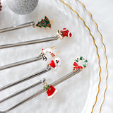 6 Piece Christmas Gift Set of Xmas Spoons in Stainless Steel Kitchen Essentials