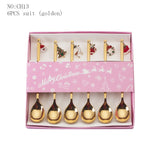 6 Piece Christmas Gift Set of Xmas Spoons in Stainless Steel Kitchen Essentials