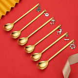 6 Piece Christmas Gift Set of Xmas Spoons in Stainless Steel Kitchen Essentials