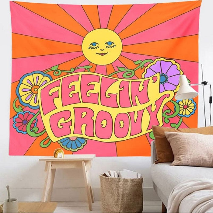 70s Psychedelic Tapestry Decor Print Kitchen Essentials