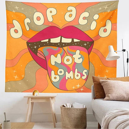 70s Psychedelic Tapestry Decor Print Kitchen Essentials