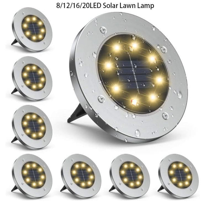 8/12/16/20LED Outdoor Solar Buried Light Lawn Light Decorative Light eprolo
