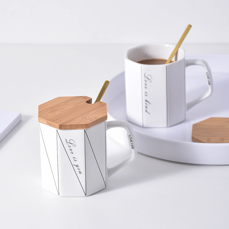 Nordic Octagonal Ceramic Cupware eprolo