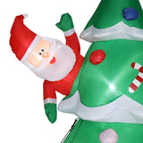 8ft with Snowman Santa Claus 3 Gift Boxes 9 String Lights Inflatable Garden Christmas Tree Decoration hello-826