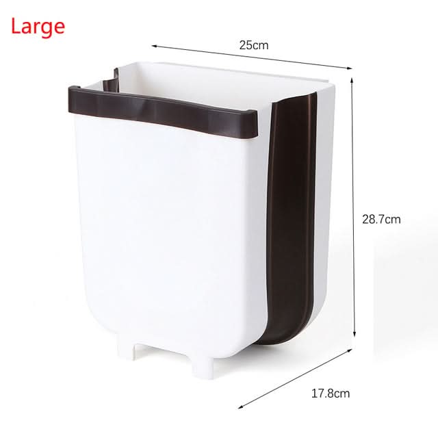 9L Wall Mounted Folding Waste Kitchen Bin Kitchen Essentials