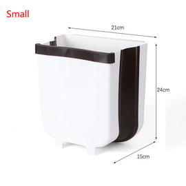 9L Wall Mounted Folding Waste Kitchen Bin Kitchen Essentials