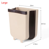 9L Wall Mounted Folding Waste Kitchen Bin Kitchen Essentials