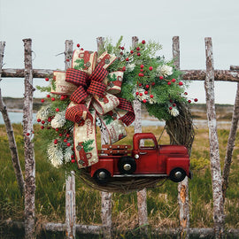 Artificial Christmas Wreath with Truck eprolo