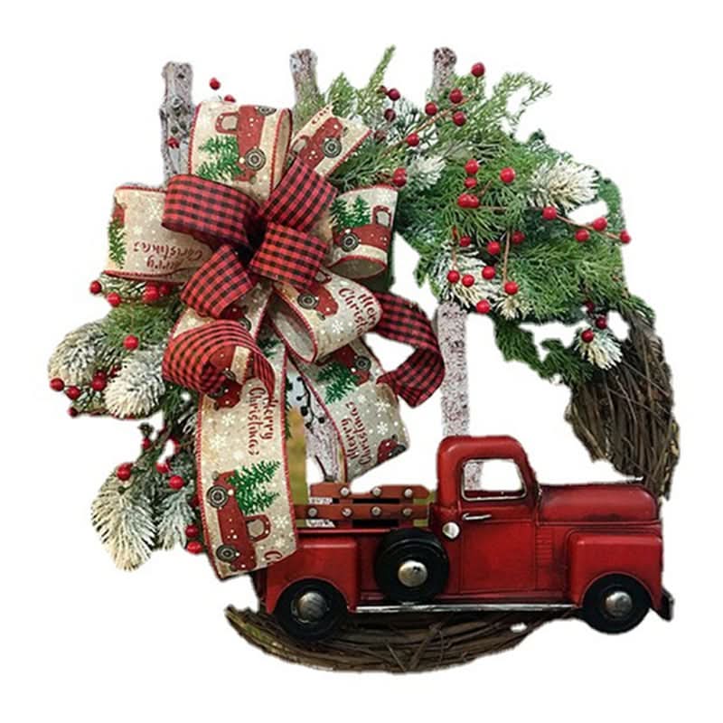 Artificial Christmas Wreath with Truck eprolo