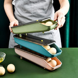 Automatic Rolling Egg Box Storage Container Kitchen Essentials