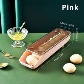 Automatic Rolling Egg Box Storage Container Kitchen Essentials