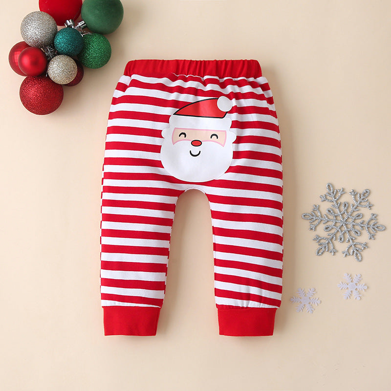Baby Children's Christmas Long-Sleeved Three-Piece Romper Suit (Newborn) eprolo