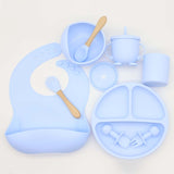 Baby Silicone Tableware - 10-Piece Set Kitchen Essentials