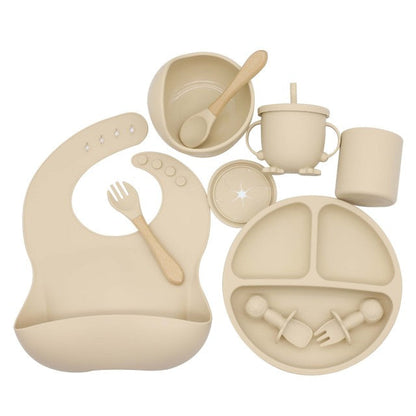 Baby Silicone Tableware - 10-Piece Set Kitchen Essentials