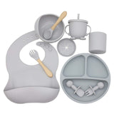 Baby Silicone Tableware - 10-Piece Set Kitchen Essentials