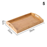 Bamboo Wooden Rectangular Tea Tray Kitchen Essentials