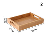 Bamboo Wooden Rectangular Tea Tray Kitchen Essentials