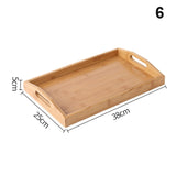 Bamboo Wooden Rectangular Tea Tray Kitchen Essentials