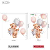 Bear Wall Stickers For Children's Rooms Kitchen Essentials
