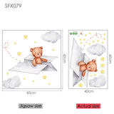 Bear Wall Stickers For Children's Rooms Kitchen Essentials