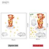 Bear Wall Stickers For Children's Rooms Kitchen Essentials