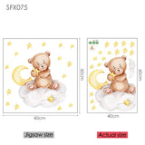 Bear Wall Stickers For Children's Rooms Kitchen Essentials