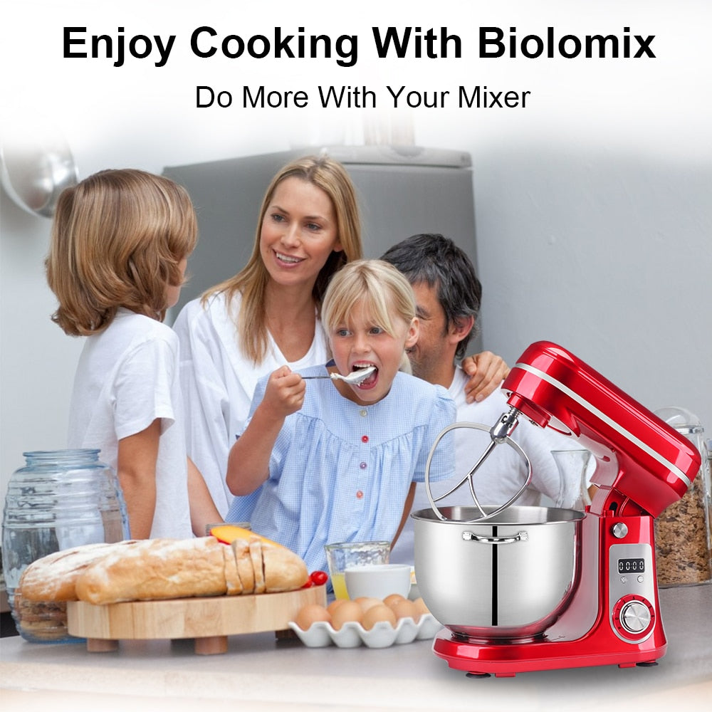 BioloMix 6L/5L Cake Stand Mixer, Countertop Mixer Kitchen Essentials