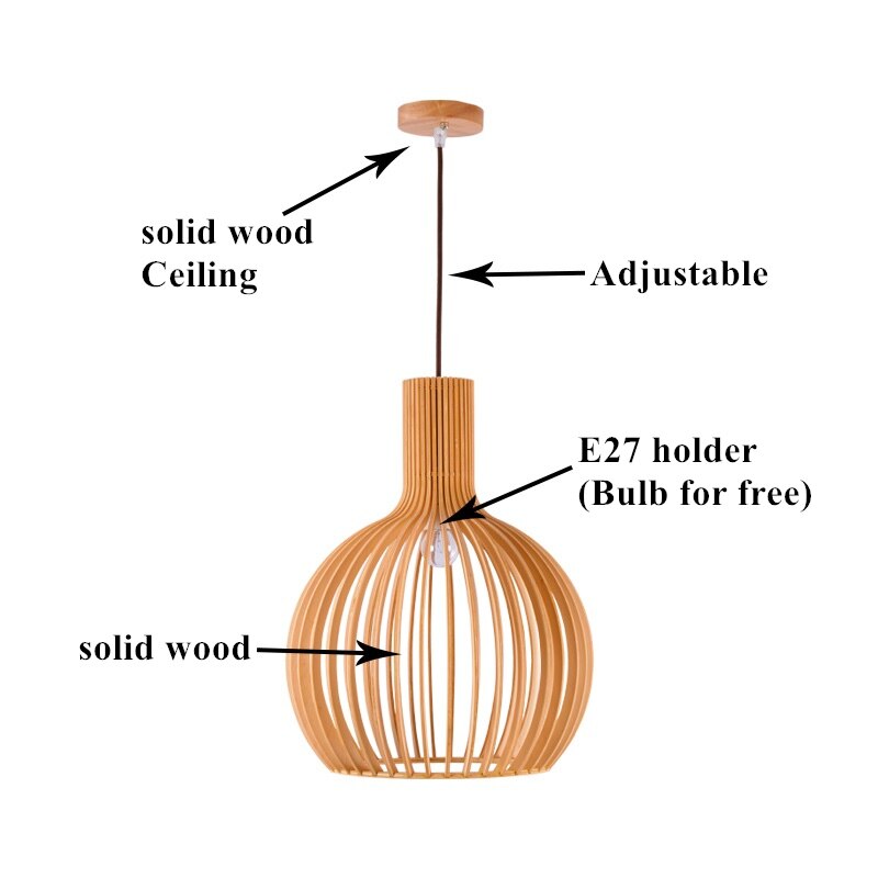 Birdcage Wooden Pendant eprolo