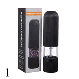 Black Electric Salt & Pepper Mill Set - Automatic Grinder Kitchen Essentials