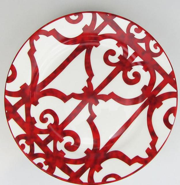 Bone China Dinner Plate in Spanish Red Kitchen Essentials