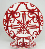 Bone China Dinner Plate in Spanish Red Kitchen Essentials