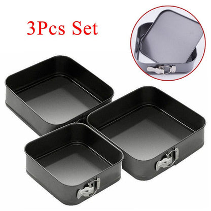 Cake Pan Set - 3 Pcs. Bakeware with Removable Base Kitchen Essentials