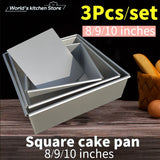 Cake Pan Set - 3 Pcs. Bakeware with Removable Base Kitchen Essentials