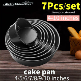 Cake Pan Set - 3 Pcs. Bakeware with Removable Base Kitchen Essentials