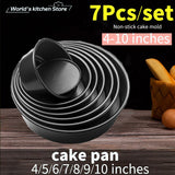 Cake Pan Set - 3 Pcs. Bakeware with Removable Base Kitchen Essentials