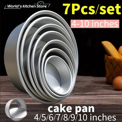 Cake Pan Set - 3 Pcs. Bakeware with Removable Base Kitchen Essentials