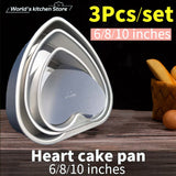 Cake Pan Set - 3 Pcs. Bakeware with Removable Base Kitchen Essentials