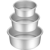 Cake Pan Set - 3 Pcs. Bakeware with Removable Base Kitchen Essentials
