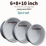 Cake Pan Set - 3 Pcs. Bakeware with Removable Base Kitchen Essentials