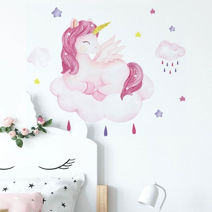 Cartoon Unicorn Wall Stickers for Baby Nursery Kitchen Essentials
