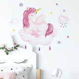 Cartoon Unicorn Wall Stickers for Baby Nursery Kitchen Essentials
