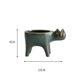 Ceramic Cat Plant Pot for the Kitchen Kitchen Essentials