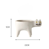 Ceramic Cat Plant Pot for the Kitchen Kitchen Essentials